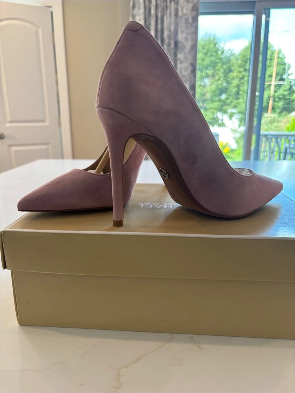 Michael Kors Pink Suede Pointed Toe Stiletto Heels
